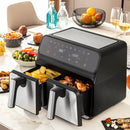 Fritadeira de Ar InnovaGoods Fryinn Double 8000 Preto 3400 W 8 L Aço inoxidável