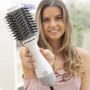Secador tipo Escova e Volumizador Iónico Volumio InnovaGoods Branco Cinzento 1000 W