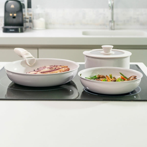 Conjunto de Frigideiras com Cabo Amovível e Tampa Passet InnovaGoods 5 Peças