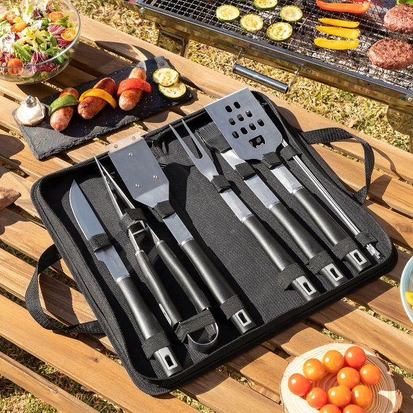 Kit de Utensílios para Churrasco com Estojo BBSet InnovaGoods 12 Peças