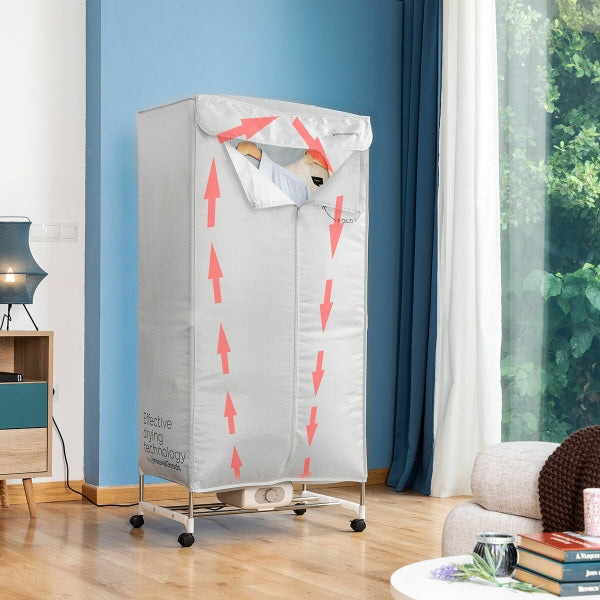 Secador Elétrico Portátil com 2 Níveis Dupledry Blue InnovaGoods 1200 W